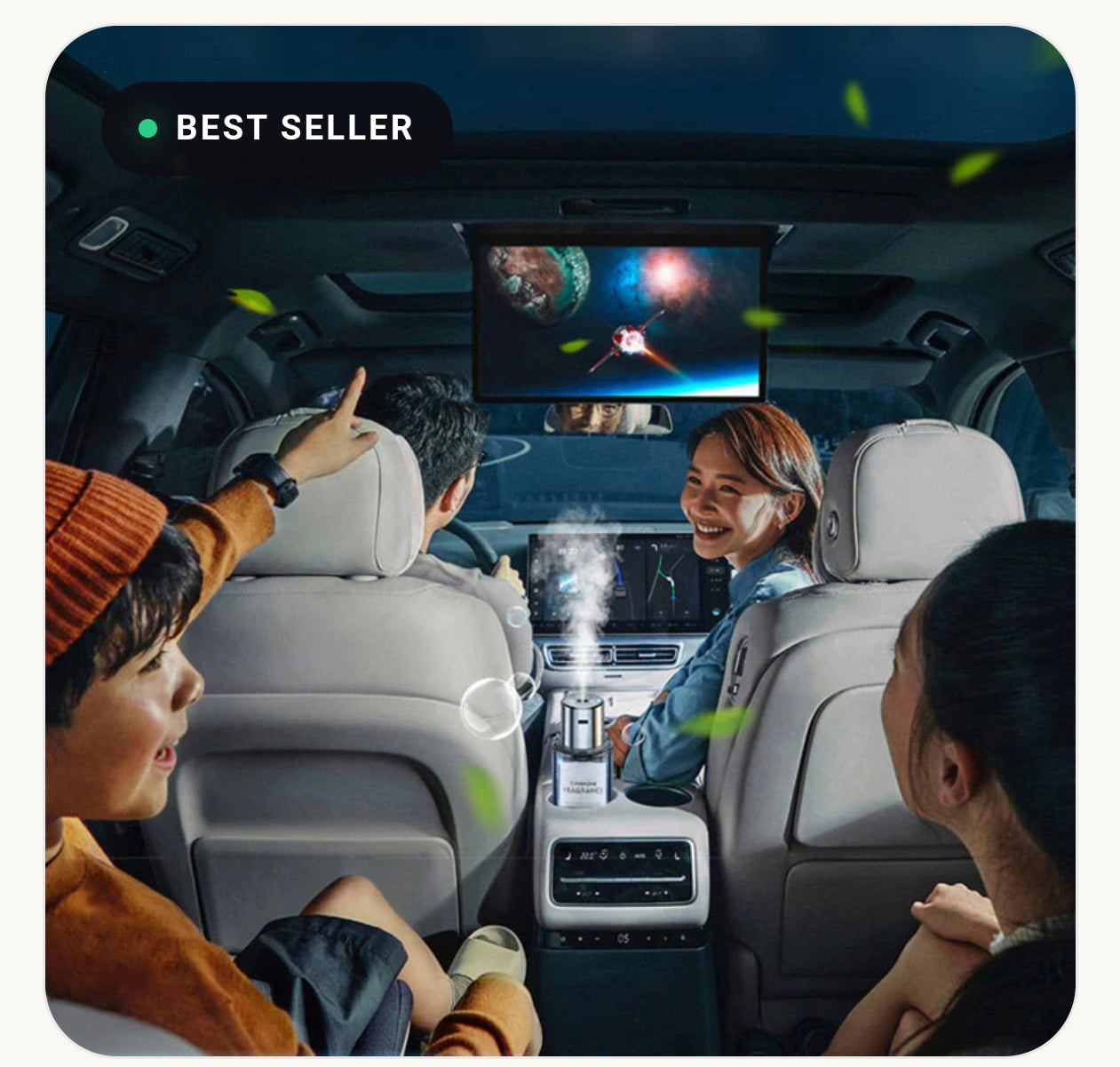 Intelligent Car and Home Air Freshener - Large Capacity with Built-in star projector