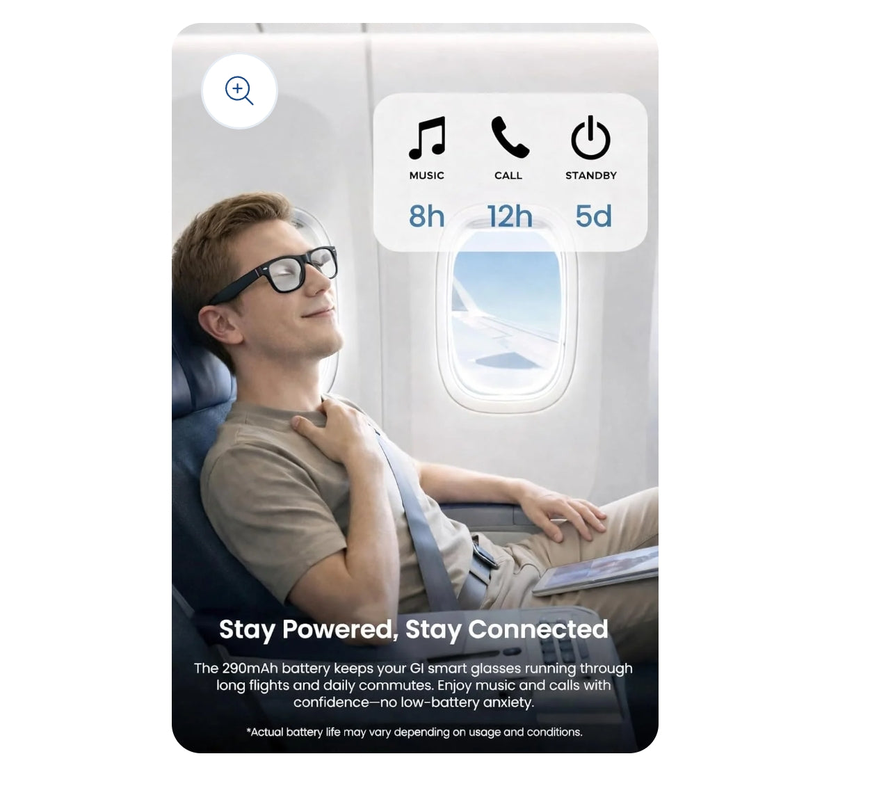 Smart AI Camera Glasses , 1200P HD Video Recording.
