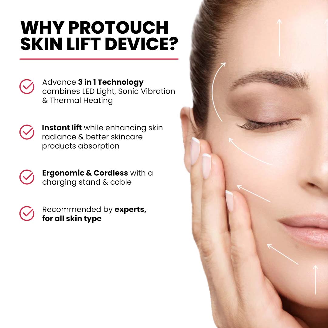 PROTECHCARES Skin Lift Combo | Skin lift Device New and Improved & Recovery Drops Serum | Anti ageing, Bright & Firm Younger Looking Skin