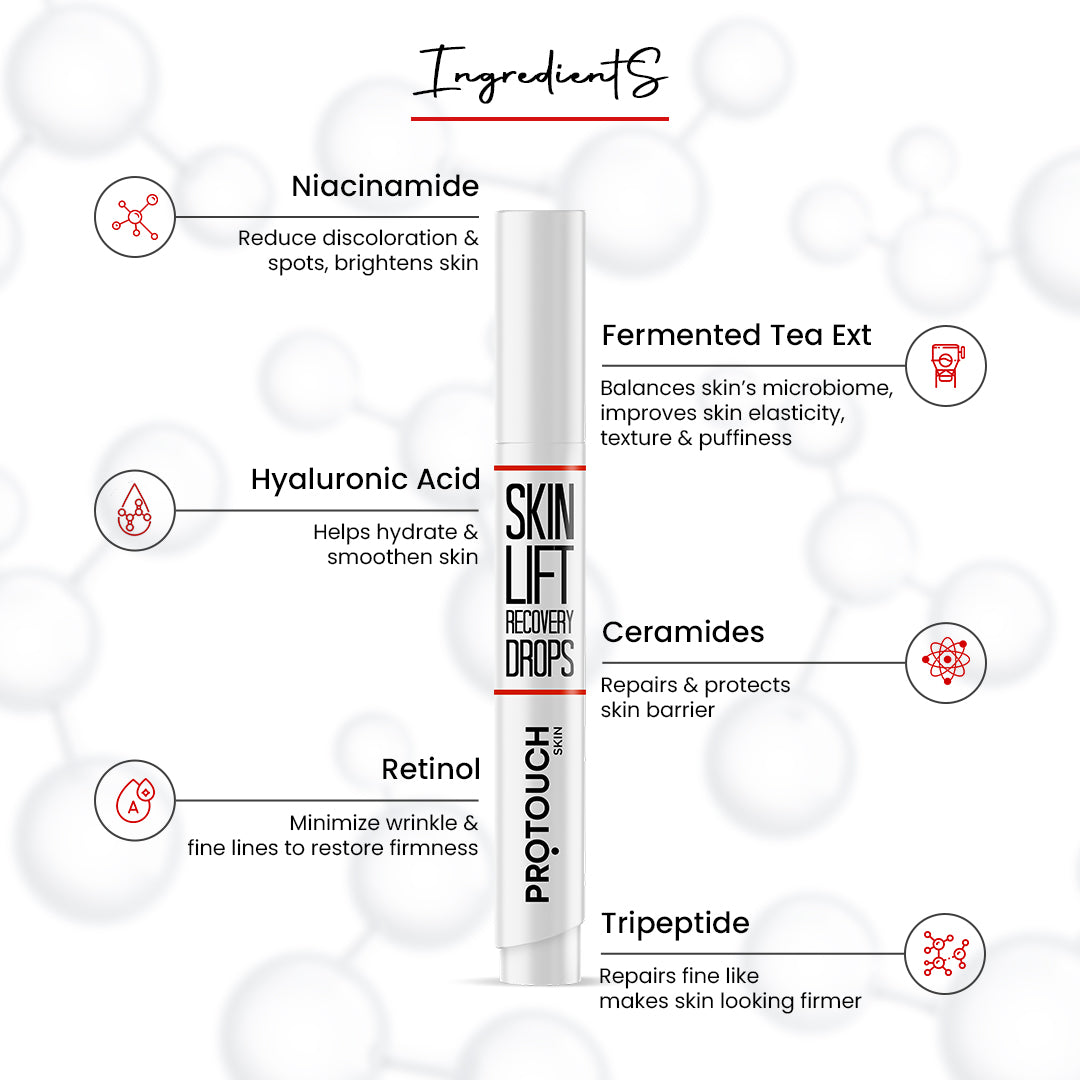 PROTECHCARES Skin Lift Combo | Skin lift Device New and Improved & Recovery Drops Serum | Anti ageing, Bright & Firm Younger Looking Skin